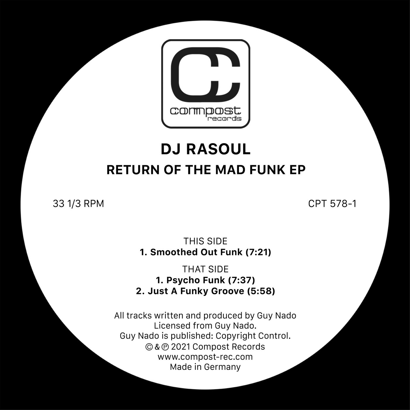 DJ Rasoul – Return Of The Mad Funk EP [CPT5783]
